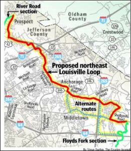 Proposed Map of portion of Louisville Loop