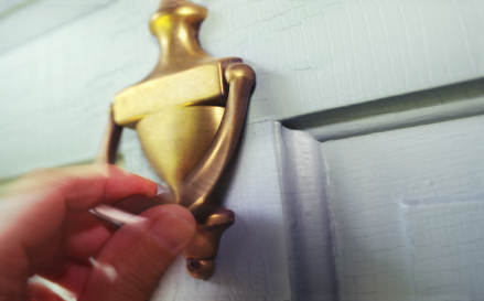 Photo of a front door knocker
