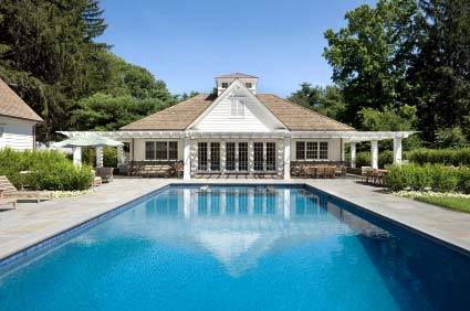 Photo of a Louisville home with a beautiful pool