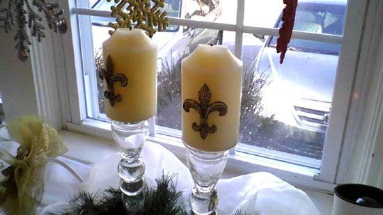 Photo of fleur de lis candles