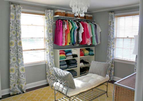 Photo of a room without a closet. Bad Home Design Mistakes