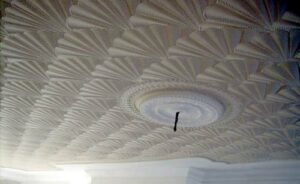 Photo of a textured ceiling. Bad Home Design Mistakes