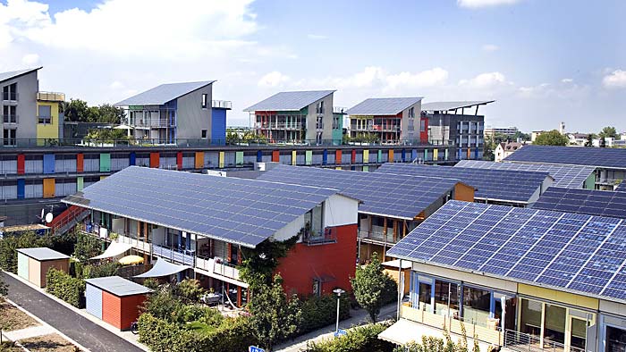 Future of Sustainable Housing must include solar energy as seen here.