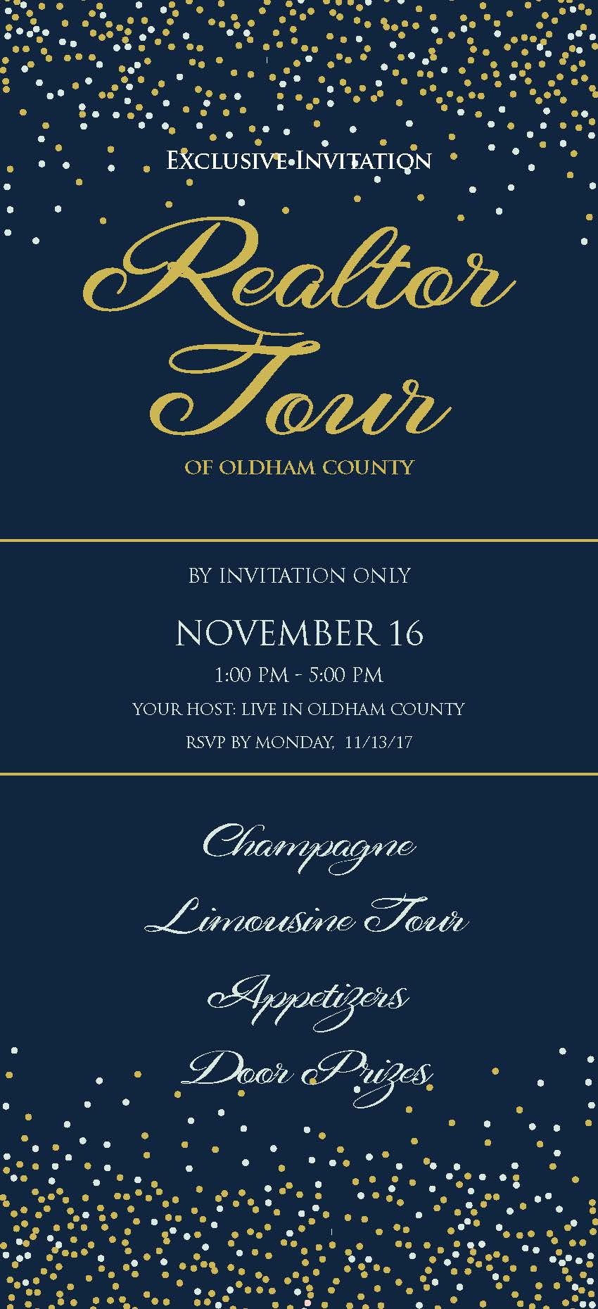 Want to learn more about new construction in Oldham County?  We have booked a limo bus, bought several cases of champagne  and the top developers in Oldham are scheduled to give us exclusive sneak peaks of their new neighborhoods in OC.
