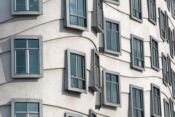 Photo of aluminum windows in a modern building