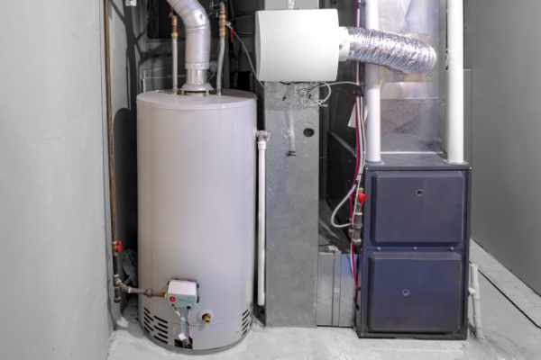 Photo of a furnace and water heater