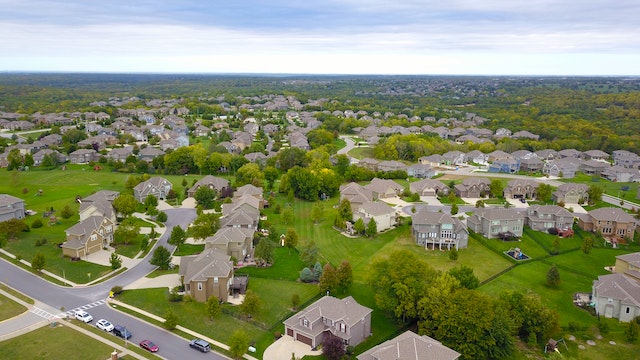 Photo of a Louisville neighborhood from the air